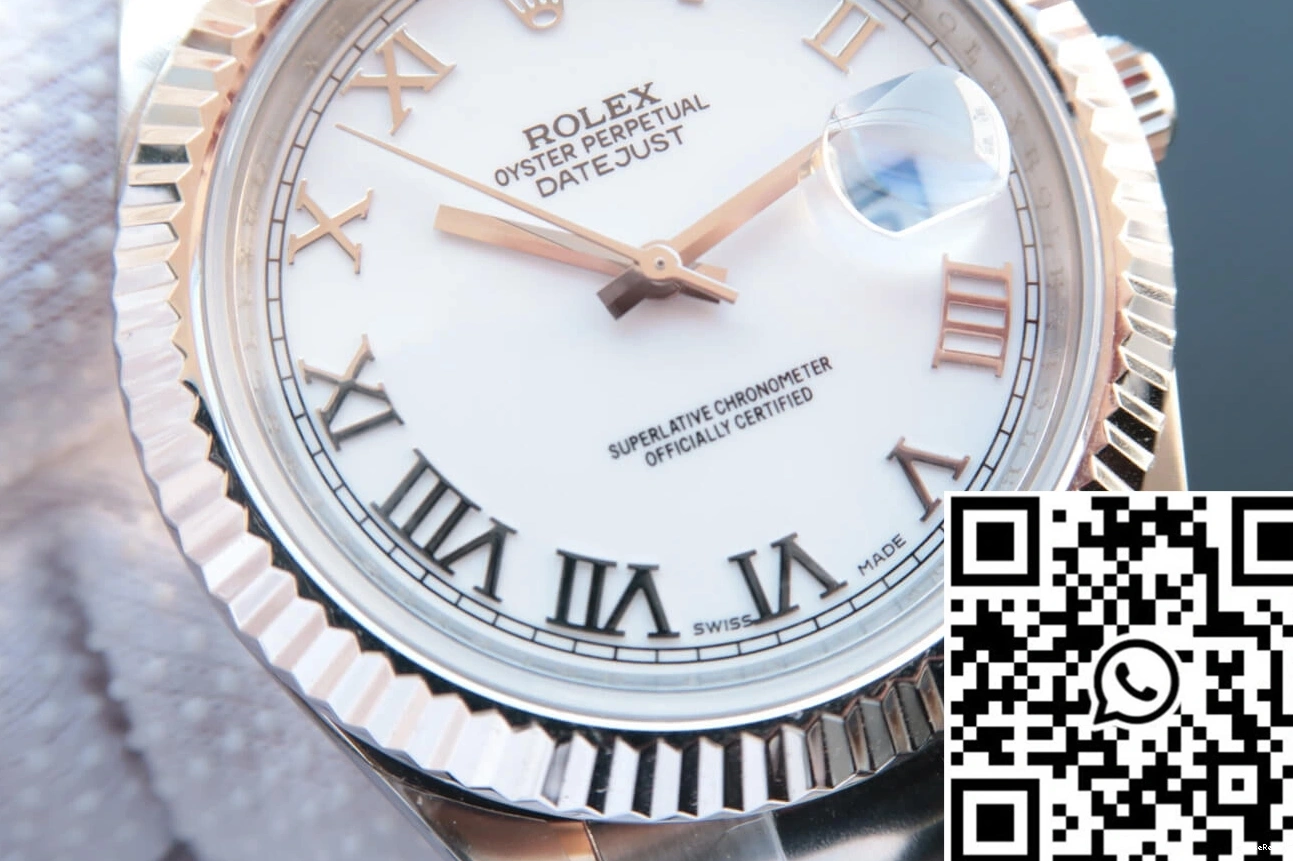 M126334-0023 Dial EW Rolex Factory White Datejust 1008